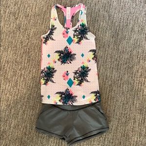 Ivivva tank and short set - size 6